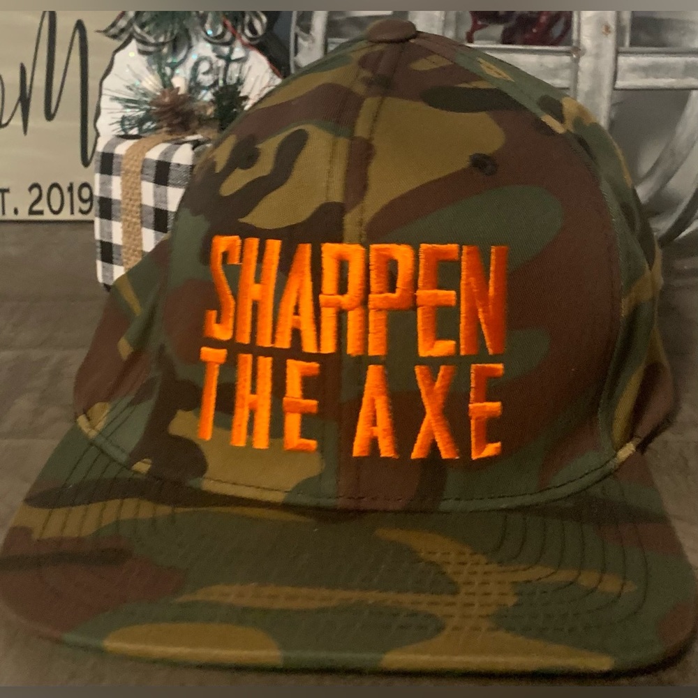 💥New💥Sharpen the Axe Camo SnapBack  hat